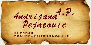 Andrijana Pejatović vizit kartica